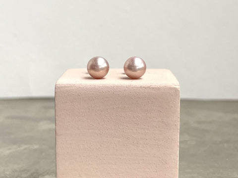 Der kleine Klassiker - Perlohrstecker in zartem Rose - Patricia 6 mm
